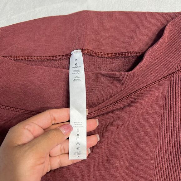 Lululemon Keep The Heat Leggings Base Layer Wool Blend Medium Mulled Wine - Picture 9 of 12